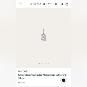 Adina Reyter mini initial charm - G